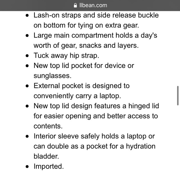 LL Bean Continental Rucksack 🌲🪁 - Picture 5 of 5